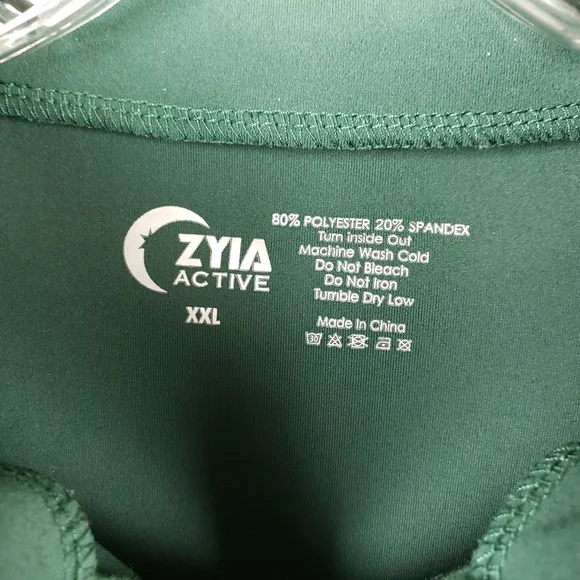 NWOT ZYIA Active Half Zip Performance Jacket in Green size XXL - Picture 4 of 12
